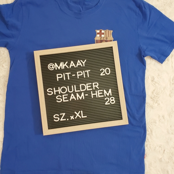 FCB Qatar Airways Pedro #7 short sleeve blue shirt SZ.XXL - Picture 5 of 5